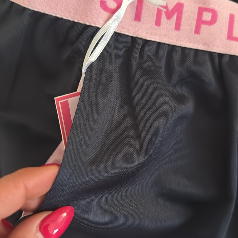 Simply Southern Cheer Shorts Pink Logo Taping & Seashell Trim Pockets NW… - Picture 4 of 9